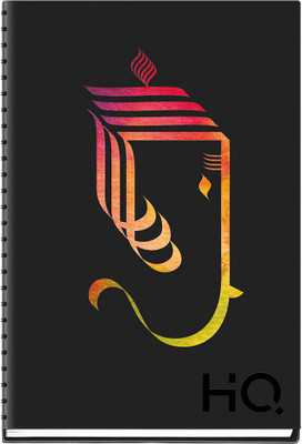 NAVNEET HQ My Notes (A5 Size) - Ganesha Series A5 Notebook Single Ruled 192 Pages(Black)
