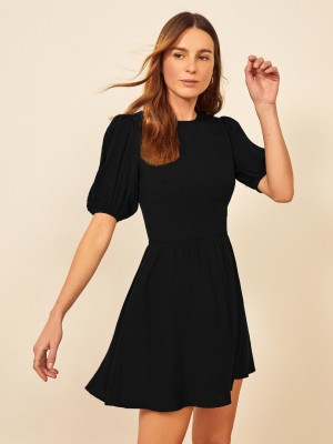 ADDYVERO Women A-line Black Dress