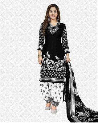YASHIKA Crepe Solid, Floral Print, Printed, Geometric Print Salwar Suit Material