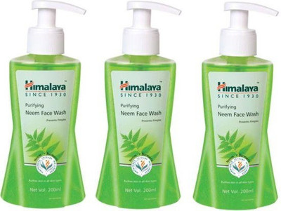 HIMALAYA Purifying Neem  (200ml x 3) - 600ml Face Wash(3)
