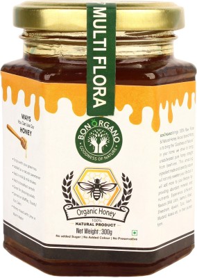 bon organo Unprocessed Pure Multiflora |Wild Forest|Multifloral Honey |Organic Raw Honey| Natural|No preservatives| No Artificial Color|No Added Sugar 300Gms(300 g)