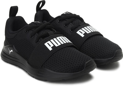 PUMA Boys & Girls Lace Running Shoes(Black, 16 Years & Above)