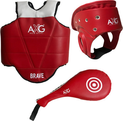 AXG NEW GOAL Taekwondo Kit For MMA Kick Boxing & Other Martial Arts (Small) for age upto 8yrs Boxing Kit