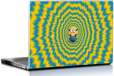 PIXELARTZ Laptop Skin Minions HD Quality 15.6 Inches Multi Colour (9007) Vinyl Paper Laptop Decal 15.6
