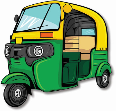 Bhai Please Auto Wooden Fridge Magnet Fridge Magnet Pack of 1(Multicolor)