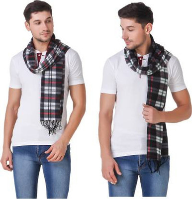 PENNYCREEK Checkered Men Muffler(Pack of 2)
