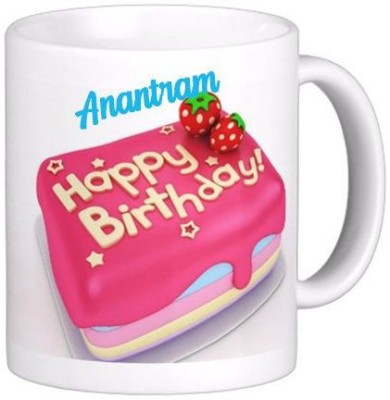 GNS Happy Birthday to You Anantram Wish Quote 80 Ceramic Coffee Mug(330 ml)