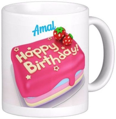 GNS Happy Birthday to You Amal Wish Quote 80 Ceramic Coffee Mug(330 ml)