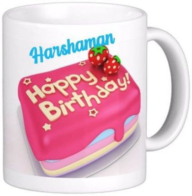 GNS Happy Birthday to You Harshaman Wish Quote 80 Ceramic Coffee Mug(330 ml)