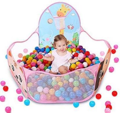 EVURAAJ ENTERPRISE My Activity Ball Pool Play Tent House for Kids with 50 Colorful Balls (Multicolor)(Multicolor)