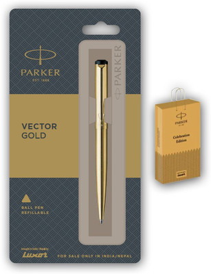 PARKER Vector Gold GT Ball Pen With Gift Bag Ball Pen(Ink Color - Blue)