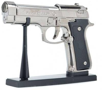 Wizo Mauser Gun Lighter Heavy Metal Gun / Pistol shaped with Barrel Pull Back System and Holster Pocket Lighter Pocket Lighter  (Silver, black)