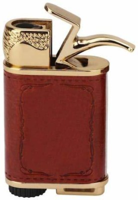 VAGMI Antique Leather Brass Emblem Shape Lighter Antique Leather Brass Emblem Shape Lighter Pocket Lighter(Multicolor)