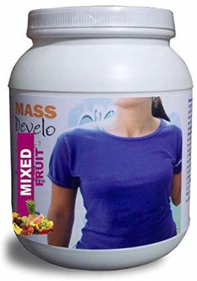 DEVELO Weight mass gainer whey soy protein Supplement powder for Fat Gain in women girls Weight Gainers/Mass Gainers(3 kg, MIXED FRUIT)