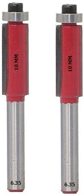 ALPHABET 6.35 MM SHANK TS-5 ( Dia. 10 MM) FLUSH TRIM ROUTER BIT Rotary Bit Set(2 Bits)