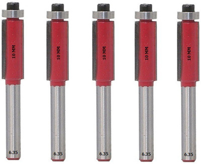 ALPHABET 6.35 MM SHANK TS-5 ( Dia. 10 MM) FLUSH TRIM ROUTER BIT Rotary Bit Set(5 Bits)