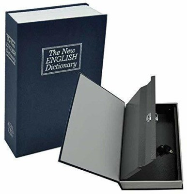 Nispruhay Metal Hidden Secret Book Safe Security Dictionary Jewelry Locker Vault Box Safe Locker(Key Lock)