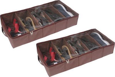 PrettyKrafts Shoe Pouch(Brown)