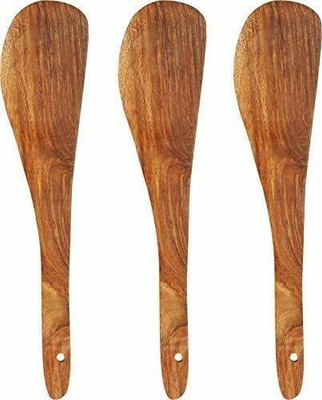 VIRKCRAFT Handmade Spatula's Spoon Set of 3 Size 12 Wooden Spatula(Pack of 3)