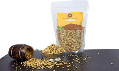 Farm & Farmers Pack of 1 | 400 G |Whole Coriander Seeds Sabut Dhaniya Mixed Seeds(400 g)