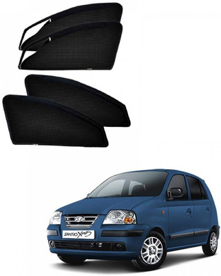 AuTO ADDiCT Side Window Sun Shade For Hyundai Santro Xing(Black)