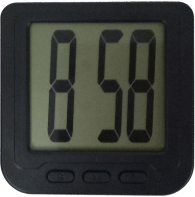 nwc Digital Black Clock