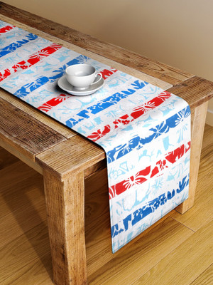 Alina decor Red 142 cm Table Runner(Polyester)