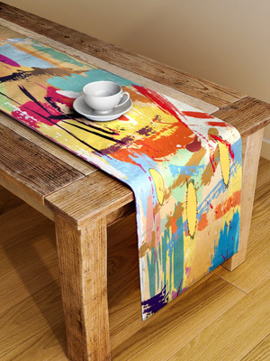 Alina decor Multicolor 142 cm Table Runner(Polyester)