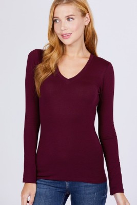 SIGHTBOMB Casual Full Sleeve Solid Women Maroon Top