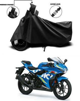 ANTHUB Waterproof Two Wheeler Cover for Suzuki(Gixxer, Black)