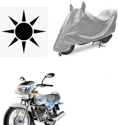 MOTOWORLD Waterproof Two Wheeler Cover for TVS(Victor GLX, Silver)