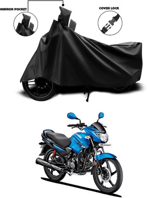 SEBONGO Waterproof Two Wheeler Cover for Hero(Glamour Programmed FI, Black)