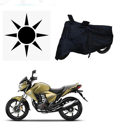 SANJU Waterproof Two Wheeler Cover for Honda(Unicorn Dazzler, Black)