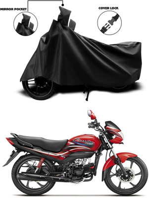 SEBONGO Waterproof Two Wheeler Cover for Hero(Passion Pro i3S, Black)