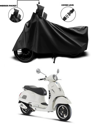 ANTHUB Waterproof Two Wheeler Cover for Vespa(Vespa, Black)