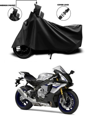 ANTHUB Waterproof Two Wheeler Cover for Yamaha(YZF R1M, Black)