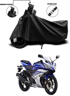 ANTHUB Waterproof Two Wheeler Cover for Yamaha(YZF R15 S, Black)