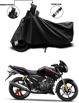 ANTHUB Waterproof Two Wheeler Cover for TVS(Apache RTR 180, Black)