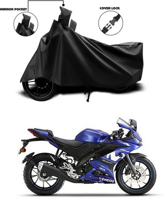 ANTHUB Waterproof Two Wheeler Cover for Yamaha(R15 V3, Black)