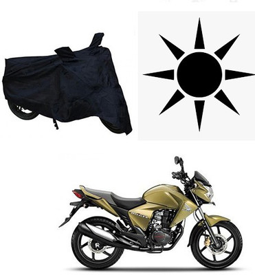 SANJU Waterproof Two Wheeler Cover for Honda(Unicorn Dazzler, Black)