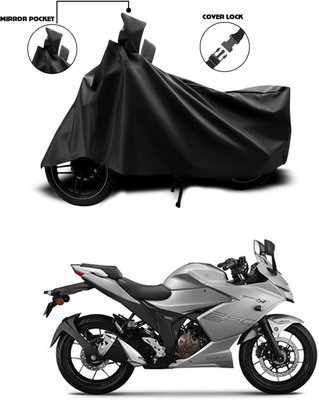 ANTHUB Waterproof Two Wheeler Cover for Suzuki(Gixxer SF, Black)