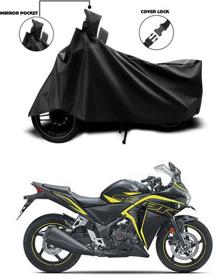 ANTHUB Waterproof Two Wheeler Cover for Honda(CBR 250R, Black)