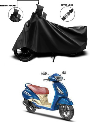 ANTHUB Waterproof Two Wheeler Cover for TVS(Jupiter, Black)
