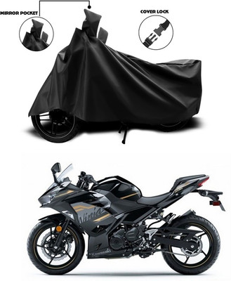 ANTHUB Waterproof Two Wheeler Cover for Kawasaki(Ninja, Black)