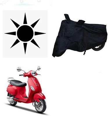 SANJU Waterproof Two Wheeler Cover for Piaggio(Vespa VXL, Black)