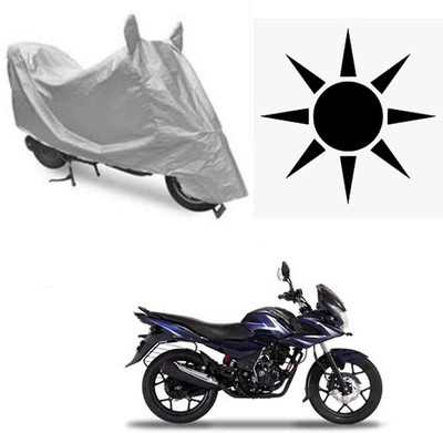 SANJU Waterproof Two Wheeler Cover for Bajaj(Discover 150 f, Silver)