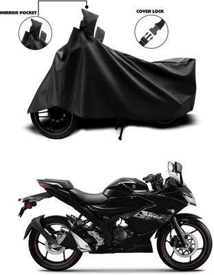 ANTHUB Waterproof Two Wheeler Cover for Suzuki(Gixxer SF, Black)