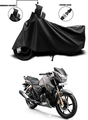 ANTHUB Waterproof Two Wheeler Cover for TVS(Apache RTR 180, Black)