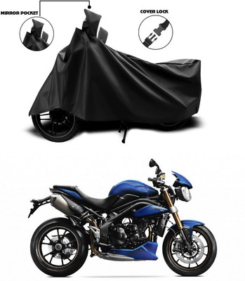 ANTHUB Waterproof Two Wheeler Cover for Triumph(Black)
