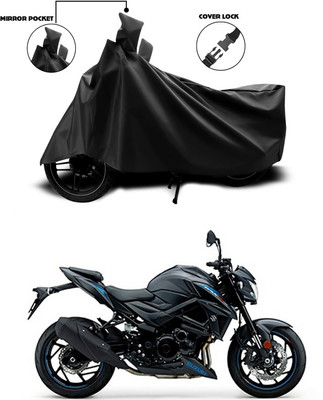 ANTHUB Waterproof Two Wheeler Cover for Suzuki(Gixxer, Black)